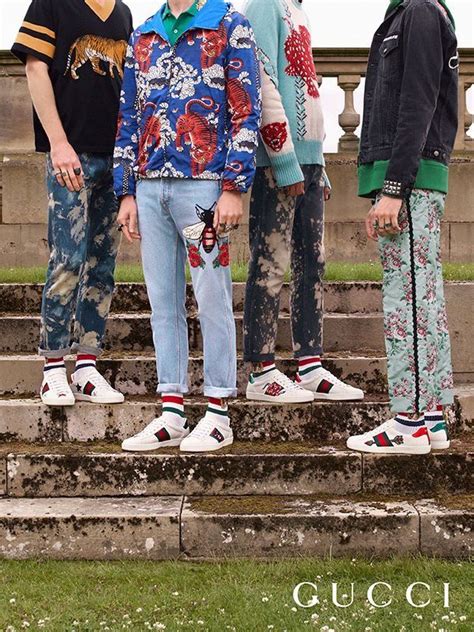 gucci sneaker outfits men|Gucci ace sneakers men outfit.